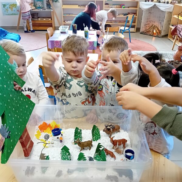 Téli erdő -terepasztal